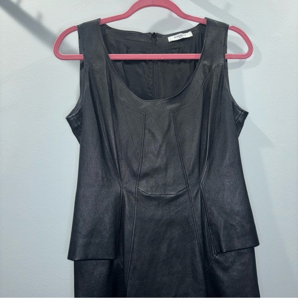 Givenchy Leather Dress- 100% Lamb Leather Black Sleeveless Dress Size 42 / US 8 - Picture 3 of 13